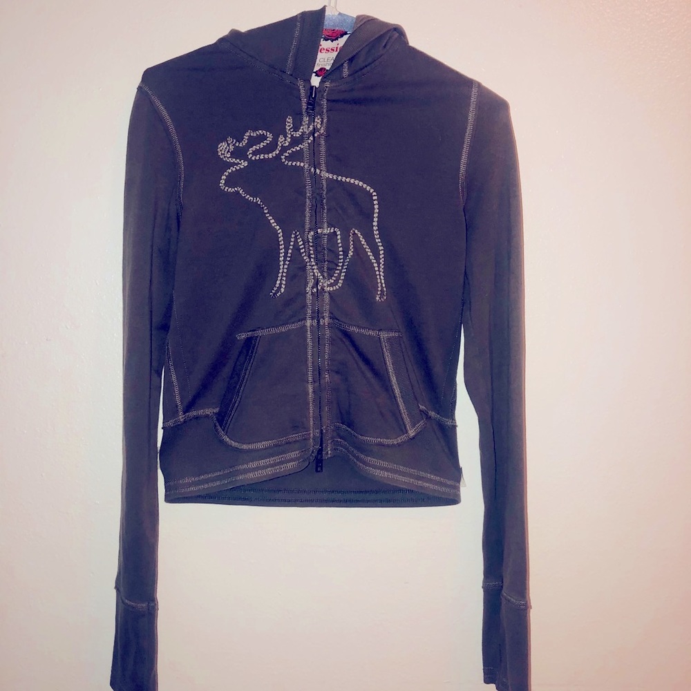 Abercrombie And Fitch Zip-Up Hooded Sweatshirt